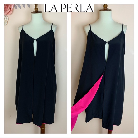 New! Rare LA PERLA Silk Crepe-De-Chine Beach Dress - Picture 1 of 14